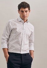 Regular Oxfordhemd Druck in Weiß |  Seidensticker Onlineshop