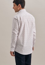 Regular Oxfordhemd Druck in Weiß |  Seidensticker Onlineshop