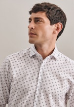 Regular Oxfordhemd Druck in Weiß |  Seidensticker Onlineshop