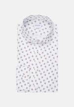 Regular Oxfordhemd Druck in Weiß |  Seidensticker Onlineshop