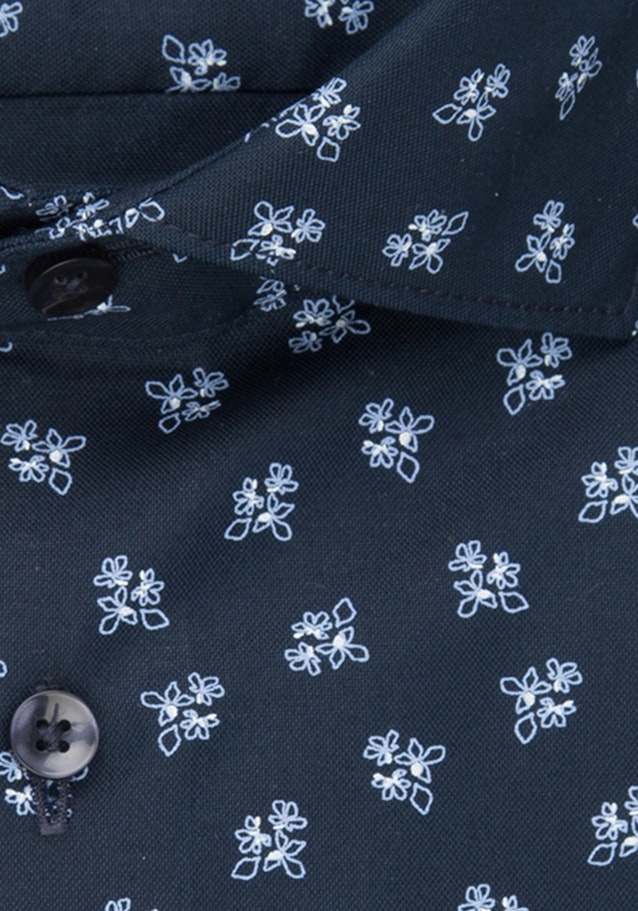 Regular Oxfordhemd Druck in Dunkelblau | Seidensticker Onlineshop