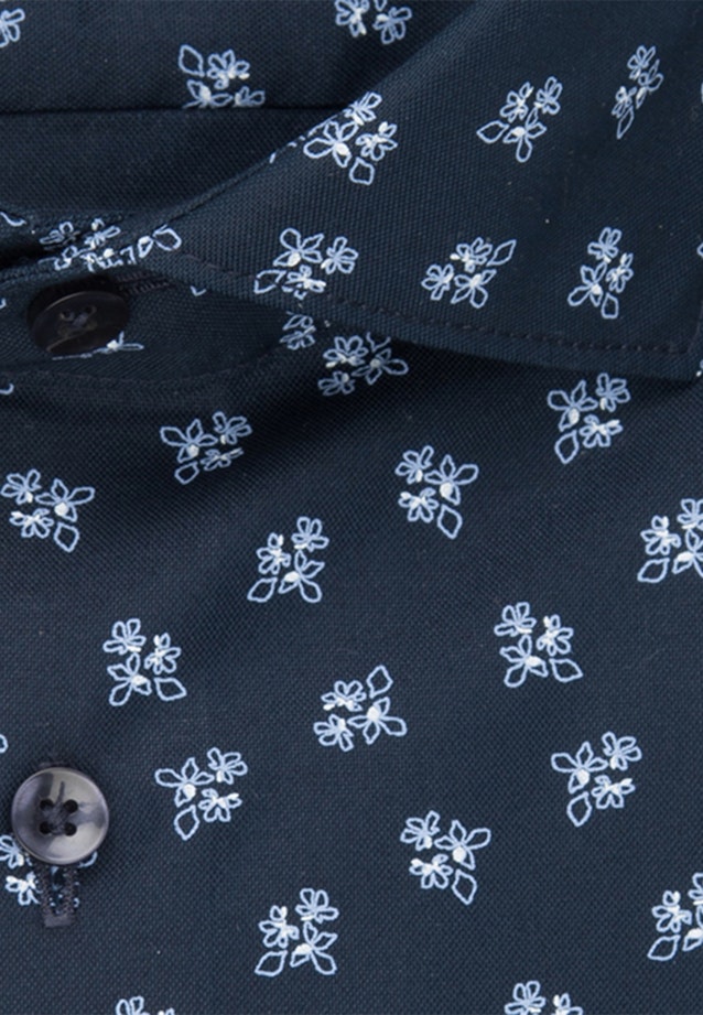 Regular Oxfordhemd Druck in Dunkelblau |  Seidensticker Onlineshop
