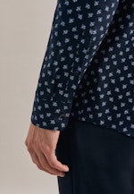 Regular Oxfordhemd Druck in Dunkelblau |  Seidensticker Onlineshop
