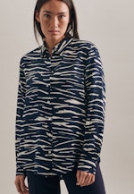 Regular fit Hemdbluse Druck in Dunkelblau |  Seidensticker Onlineshop
