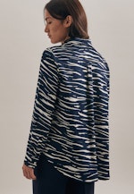 Regular fit Hemdbluse Druck in Dunkelblau |  Seidensticker Onlineshop