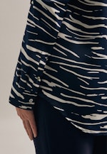 Regular fit Hemdbluse Druck in Dunkelblau |  Seidensticker Onlineshop