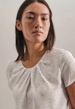 Regular fit Shirtbluse Punkte in Weiß |  Seidensticker Onlineshop