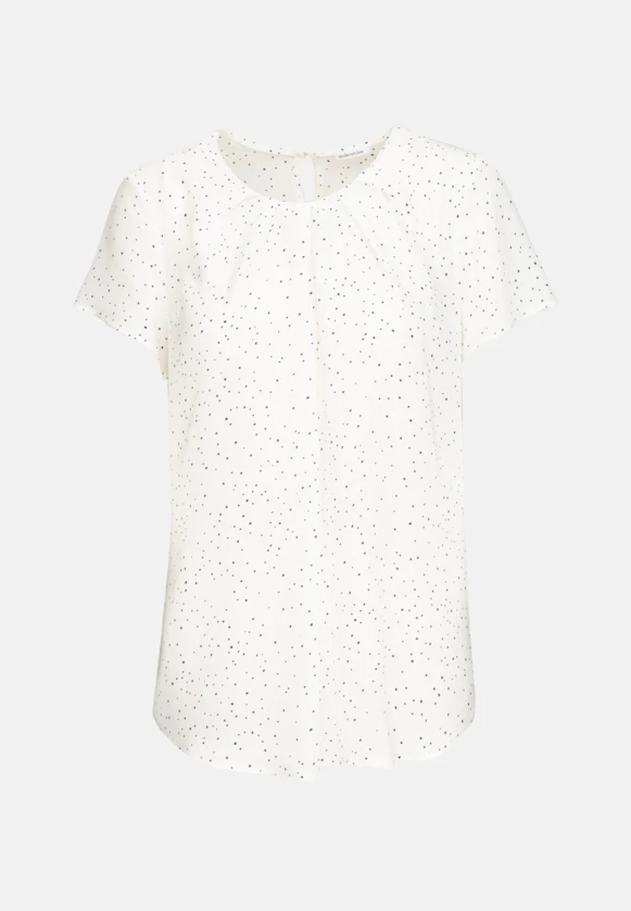 Regular fit Shirtbluse Punkte in Weiß |  Seidensticker Onlineshop