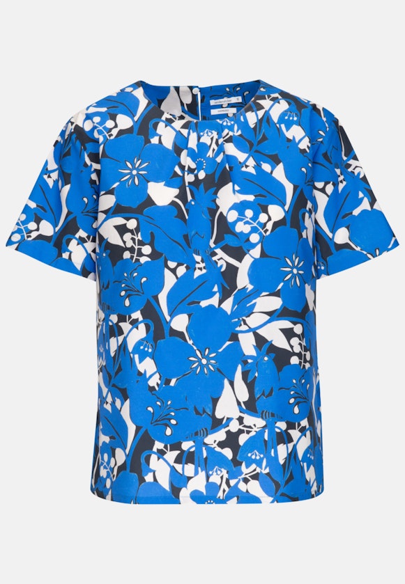 Oversized fit Shirtbluse Floral in Mittelblau |  Seidensticker Onlineshop