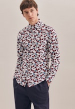 Slim Business Hemd Druck in Rot |  Seidensticker Onlineshop