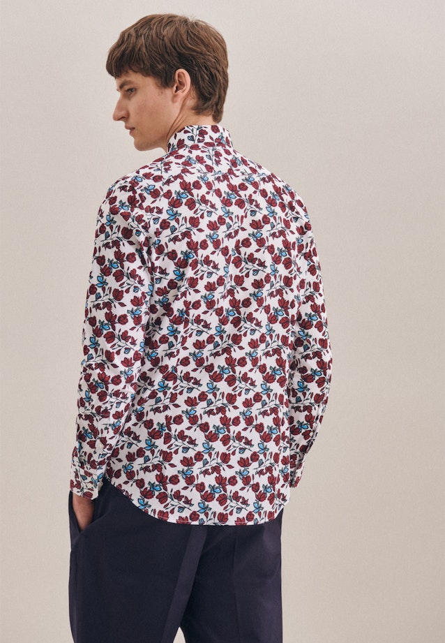 Slim Business Hemd Druck in Rot |  Seidensticker Onlineshop