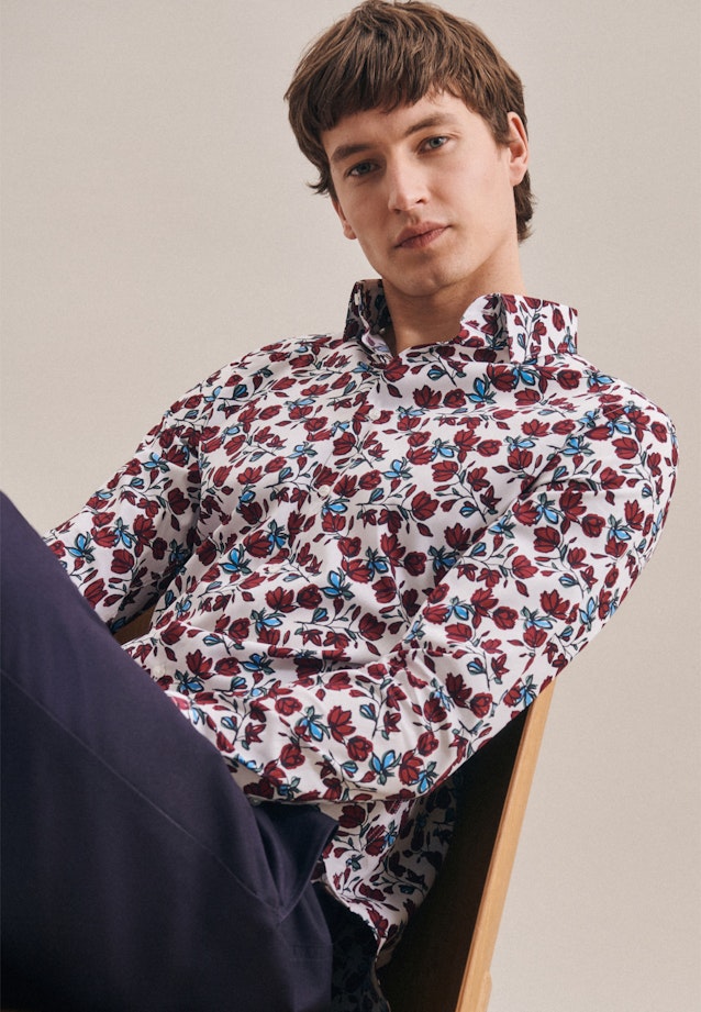 Slim Business Hemd Print in Rot |  Seidensticker Onlineshop