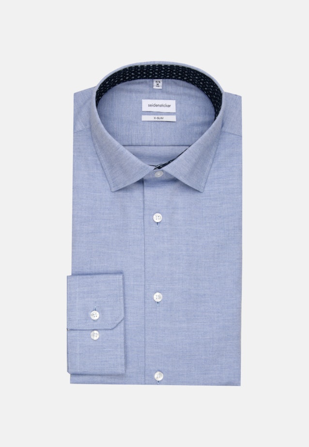 Bügelleichtes Twill Business Hemd in X-Slim mit Kentkragen und extra langem Arm in Hellblau |  Seidensticker Onlineshop