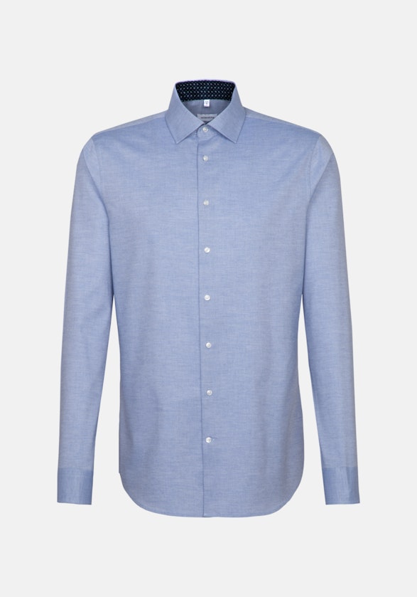 Easy-iron Twill Business Shirt in X-Slim with Kent-Collar and extra long sleeve in Light Blue |  Seidensticker Onlineshop