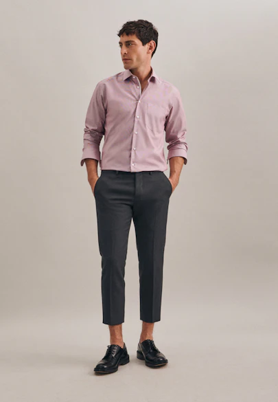 Regular Business Hemd Streifen in Rot |  Seidensticker Onlineshop