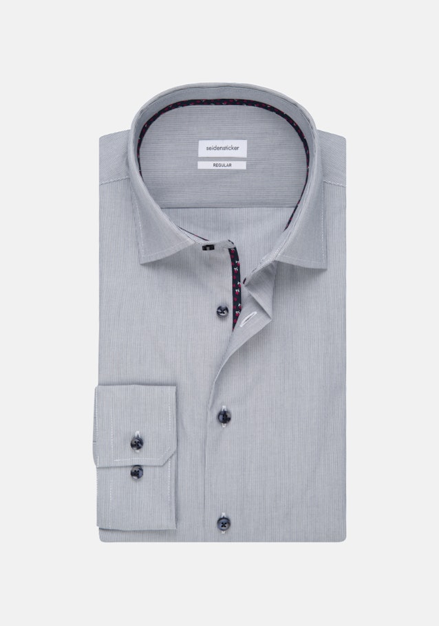 Non-iron Mille Rayé Business Shirt in Regular with Kent-Collar in Dark Blue |  Seidensticker Onlineshop