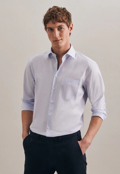 Regular Business Shirt Stripes in Light Blue |  Seidensticker Onlineshop