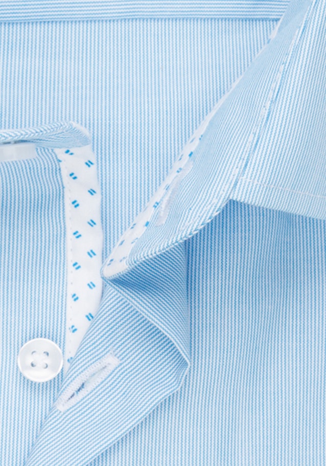 Non-iron Mille Rayé Business overhemd in Slim with Kentkraag in Turquoise/Petrol |  Seidensticker Onlineshop