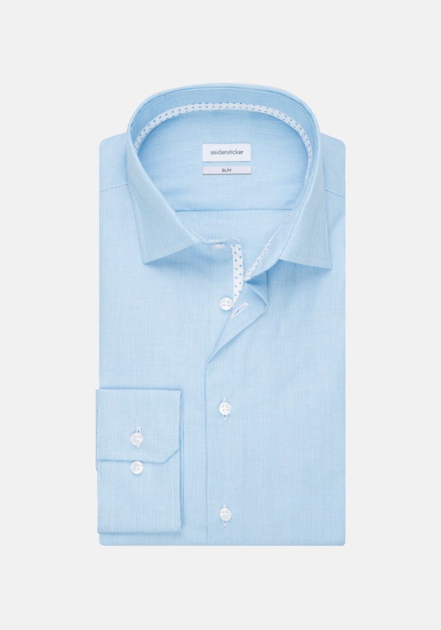 Chemise Business Slim Mille Rayé Col Kent in Turquoise |  Seidensticker Onlineshop