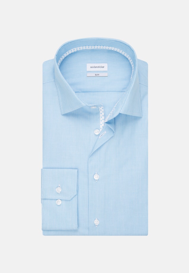 Slim Business Hemd Streifen in Türkis/Petrol |  Seidensticker Onlineshop