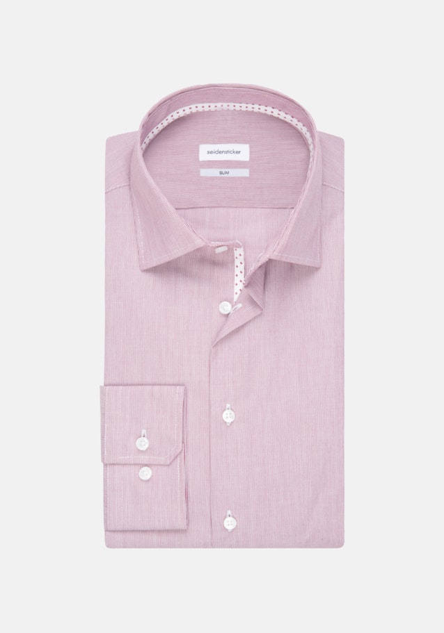 Non-iron Mille Rayé Business Shirt in Slim with Kent-Collar in Red |  Seidensticker Onlineshop