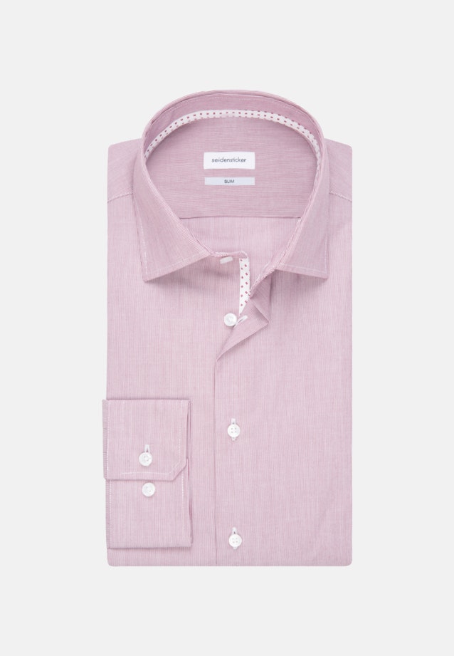 Non-iron Mille Rayé Business Shirt in Slim with Kent-Collar in Red |  Seidensticker Onlineshop