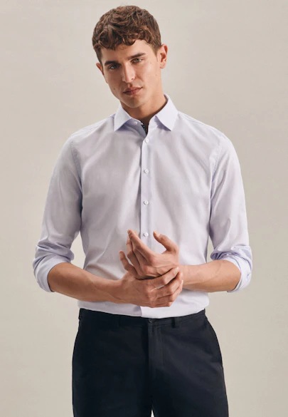 Slim Business Shirt Stripes in Light Blue |  Seidensticker Onlineshop