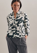 Regular fit Hemdbluse Druck in Grau |  Seidensticker Onlineshop