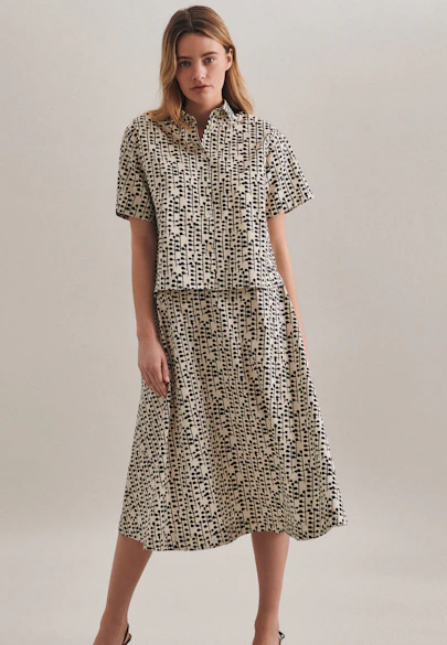 Shirt Blouse Print in Grey |  Seidensticker Onlineshop