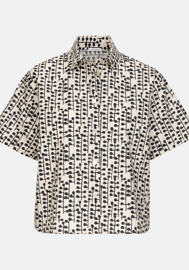 Short sleeve Poplin Shirt Blouse in Grey |  Seidensticker Onlineshop