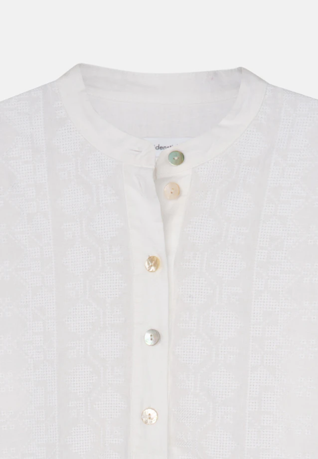 Stehkragenbluse Uni in Weiß |  Seidensticker Onlineshop