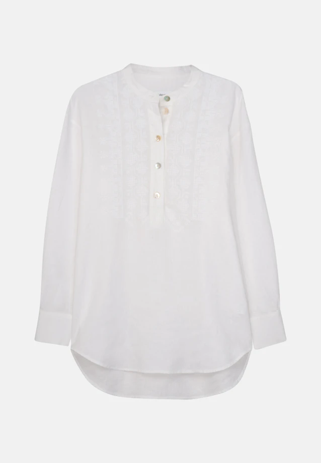 Stehkragenbluse Uni in Weiß |  Seidensticker Onlineshop