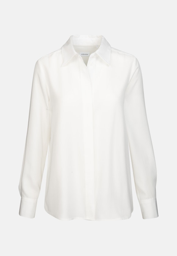 Lange mouwen Popeline Shirtblouse in Ecru |  Seidensticker Onlineshop