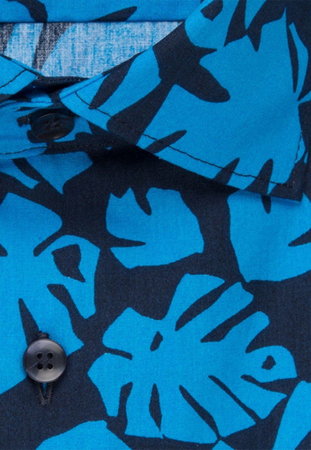 Slim Business Hemd Druck in Türkis/Petrol |  Seidensticker Onlineshop