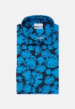 Slim Business Hemd Druck in Türkis/Petrol |  Seidensticker Onlineshop