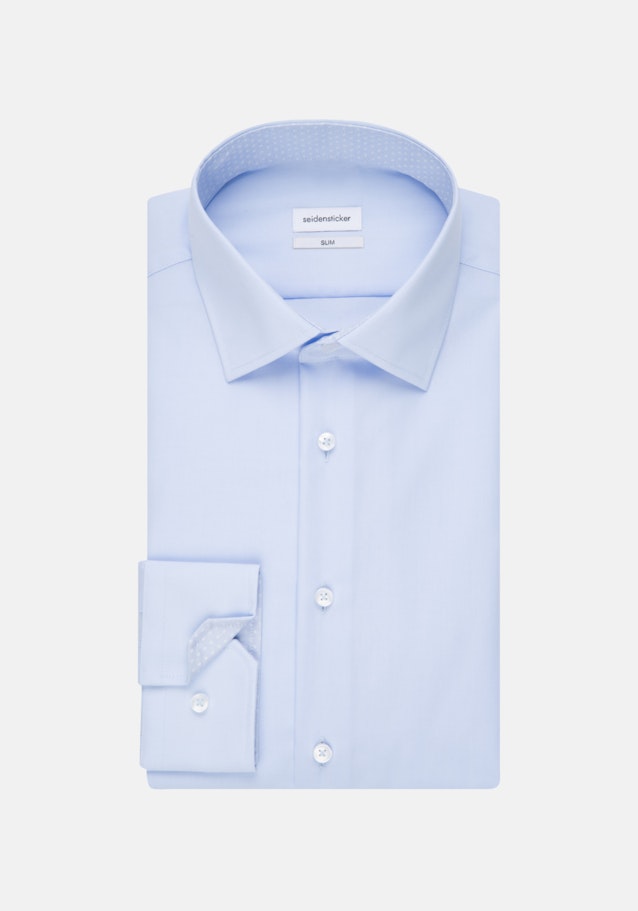 Slim Business Hemd Uni in Mittelblau | Seidensticker Onlineshop