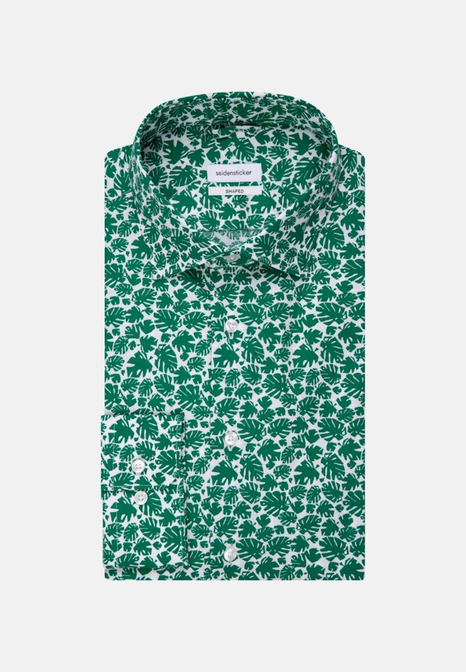 Chemise Business Shaped Popeline Col Kent dans Vert | Boutique en ligne Seidensticker