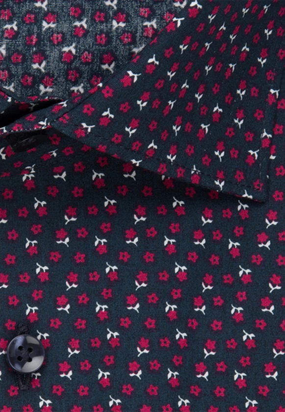 Regular Business Hemd Print in Rot |  Seidensticker Onlineshop