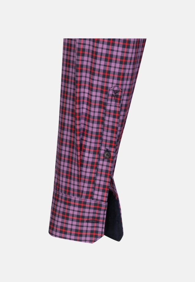 Regular Business Hemd Karo in Lila |  Seidensticker Onlineshop