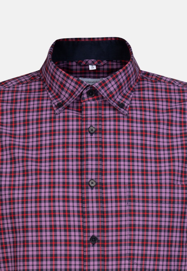 Regular Business Hemd Karo in Lila |  Seidensticker Onlineshop