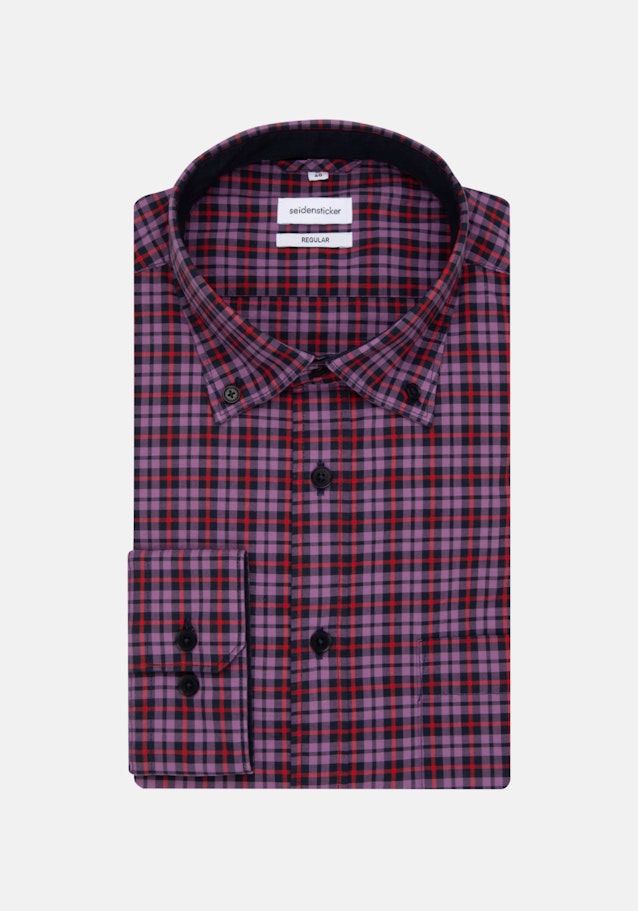 Business overhemd in Regular with Button-Down-Kraag in Paars |  Seidensticker Onlineshop