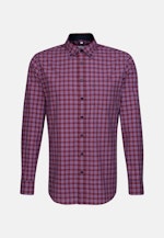 Regular Business Hemd Karo in Lila |  Seidensticker Onlineshop