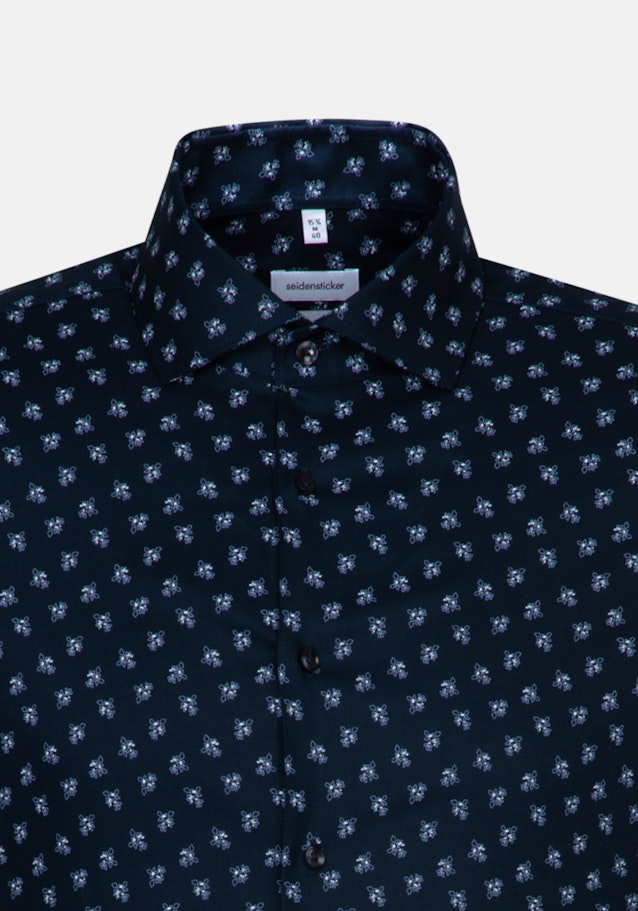 Oxford Oxfordhemd in Shaped mit Kentkragen und extra langem Arm in Dunkelblau |  Seidensticker Onlineshop