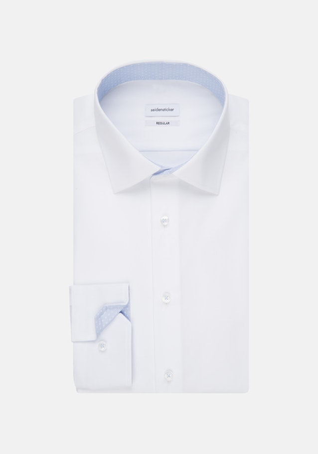 Chemise Business Regular Popeline Col Kent in Blanc |  Seidensticker Onlineshop