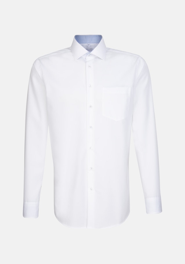 Non-iron Popeline Business overhemd in Regular with Kentkraag in Wit |  Seidensticker Onlineshop