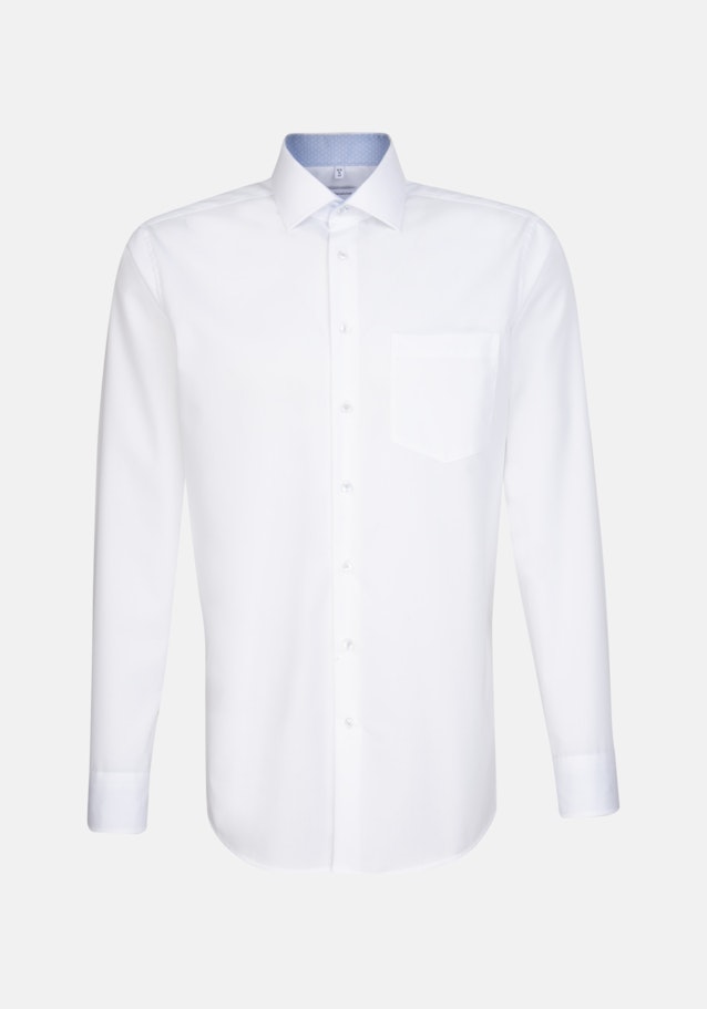 Chemise Business Regular Popeline Col Kent in Blanc |  Seidensticker Onlineshop