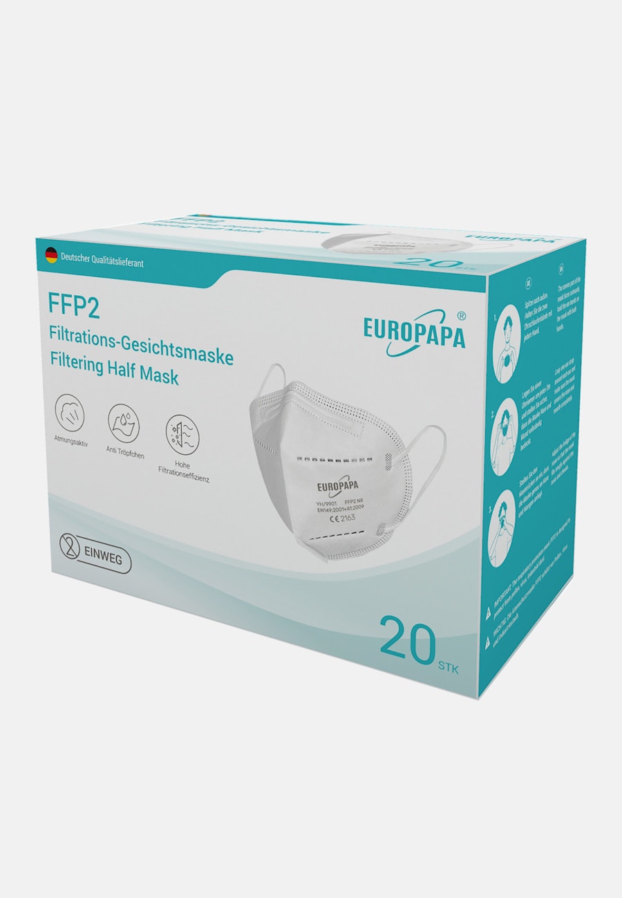 20er-Pack FFP2 Schutzmasken aus 100% Polypropylen in Weiß |  Seidensticker Onlineshop