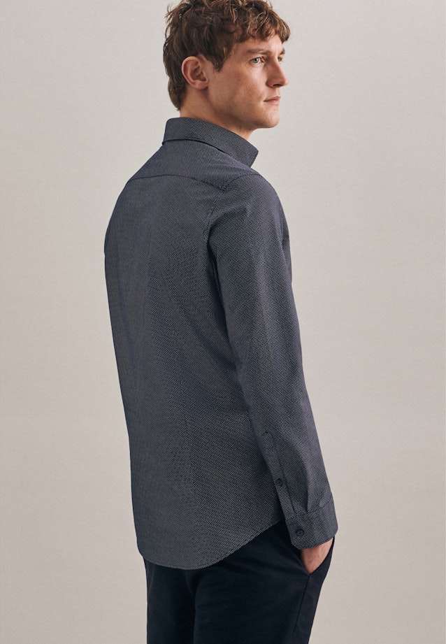 Oxford shirt in Slim with Kent-Collar in Dark Blue |  Seidensticker Onlineshop