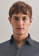 Slim Oxfordhemd Druck in Dunkelblau |  Seidensticker Onlineshop