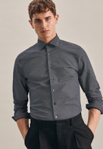 X-Slim Oxfordhemd Druck in Dunkelblau |  Seidensticker Onlineshop